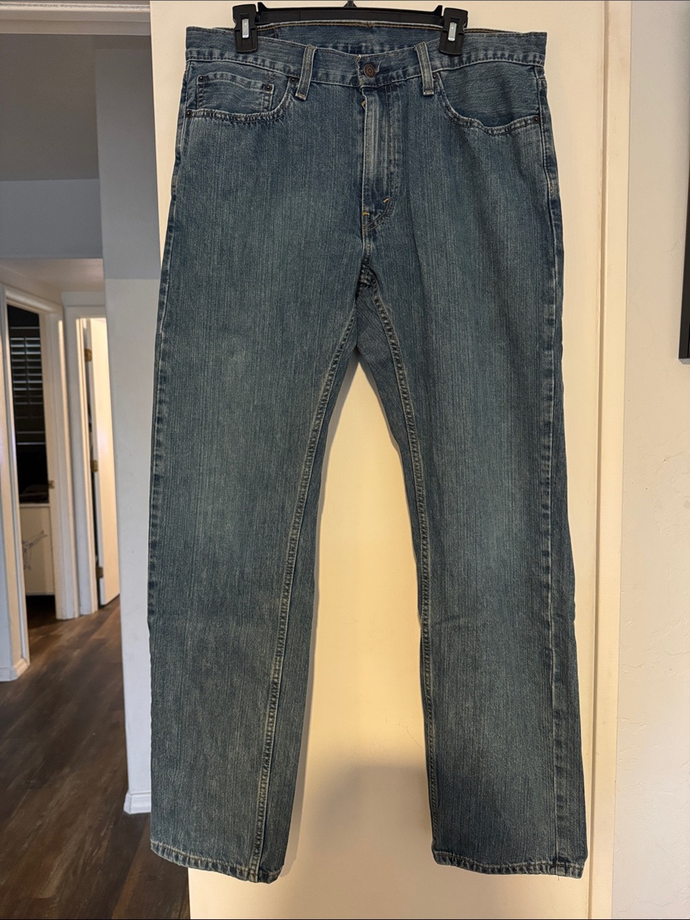 Levi's Men's Straight Jeans - Medium Blue Wash Size 36x34